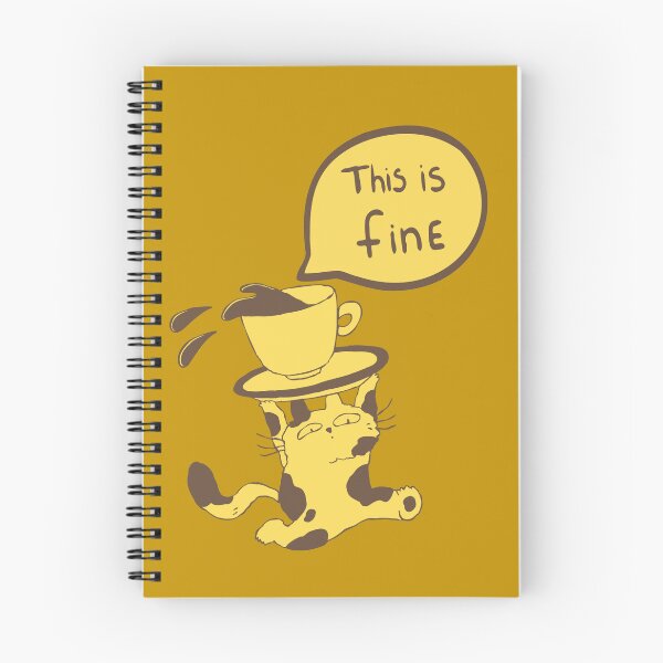Item preview, This is fine-funny coffee cat meme designed and sold by ISG Designs.