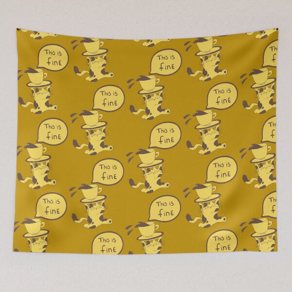 Item preview, This is fine-funny coffee cat meme designed and sold by ISG Designs.