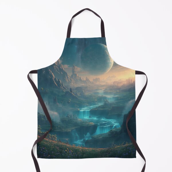 Item preview, Sacred Floating Kingdom Fantasy Alien Landscape designed and sold by Luminous Wilds.