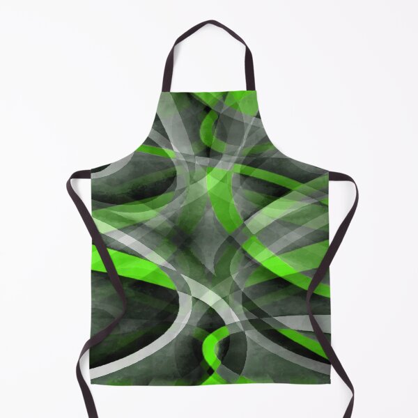 Item preview, Eighties Lime Green On Grey Abstract Curve Pattern designed and sold by taiche.