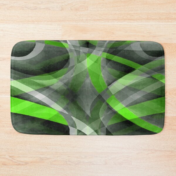 Item preview, Eighties Lime Green On Grey Abstract Curve Pattern designed and sold by taiche.