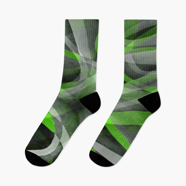 Item preview, Eighties Lime Green On Grey Abstract Curve Pattern designed and sold by taiche.