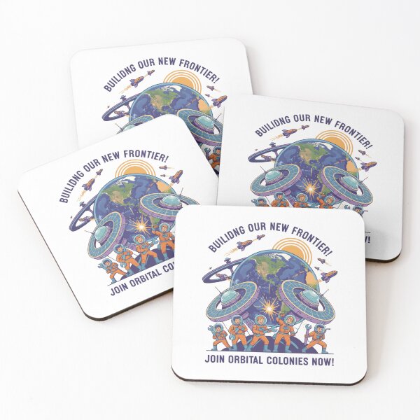 Item preview, Retro Futuristic Space Colonization Art - Vintage 70s Sci-Fi Propaganda designed and sold by VanSum.