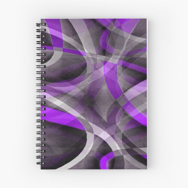 Item preview, Eighties Light Purple On Grey Abstract Curve Pattern designed and sold by taiche.
