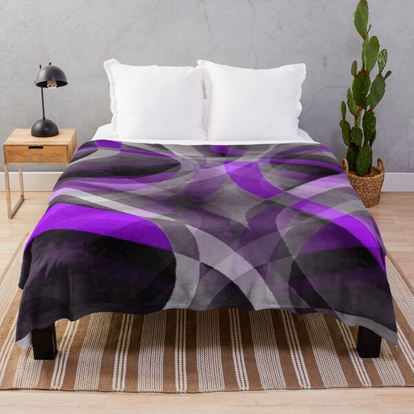 Item preview, Eighties Light Purple On Grey Abstract Curve Pattern designed and sold by taiche.