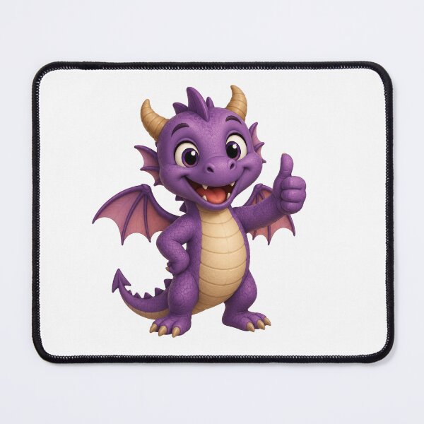 Item preview, Cute Purple Dragon Thumbs Up Watercolor Fantasy Monster designed and sold by Seculinator.