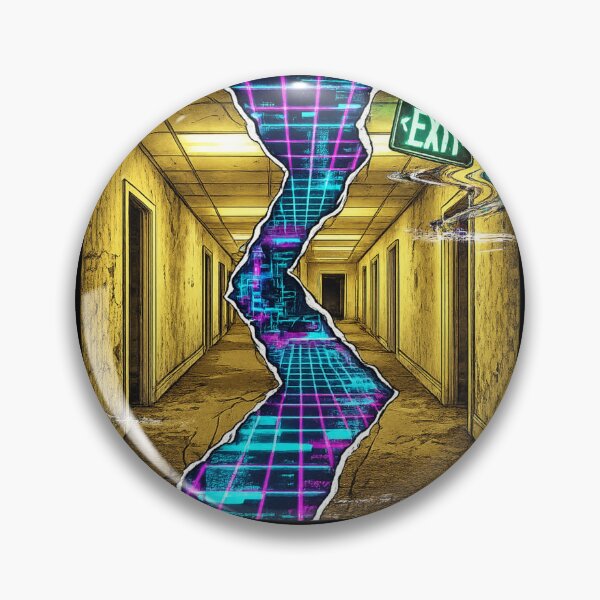 Item preview, The Backrooms Reality Tear: Liminal Space & Neon Glitch designed and sold by krish-prints.