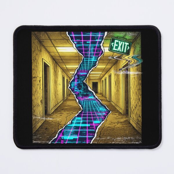 Item preview, The Backrooms Reality Tear: Liminal Space & Neon Glitch designed and sold by krish-prints.