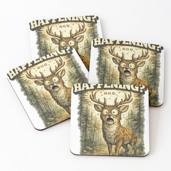 Item preview, Why Is This Happening Panicked Deer Forest Meme Art – Relatable Anxiety Humor | Funny Gift designed and sold by irfanshikh.