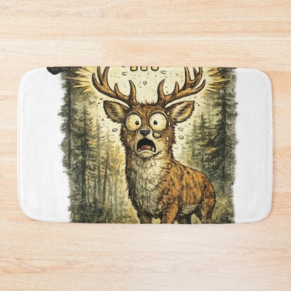 Item preview, Why Is This Happening Panicked Deer Forest Meme Art – Relatable Anxiety Humor | Funny Gift designed and sold by irfanshikh.