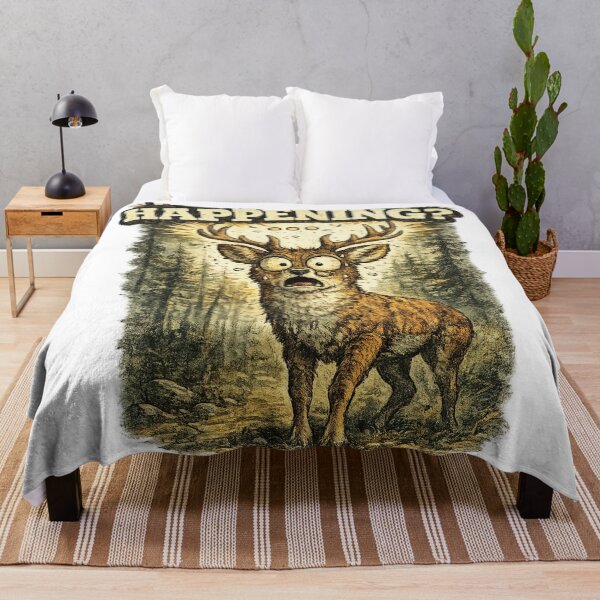 Item preview, Why Is This Happening Panicked Deer Forest Meme Art – Relatable Anxiety Humor | Funny Gift designed and sold by irfanshikh.