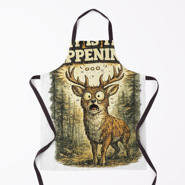 Item preview, Why Is This Happening Panicked Deer Forest Meme Art – Relatable Anxiety Humor | Funny Gift designed and sold by irfanshikh.