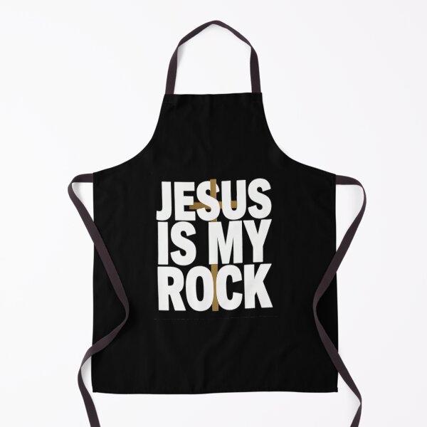 Item preview, Jesus My Rock Gold Cross Christian Typography Design designed and sold by stickercuffs.