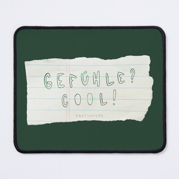 Item preview, Feelings? Cool! · Hand-painted typography, hand lettering, forest green ink, paper strips designed and sold by EmotionsOK.