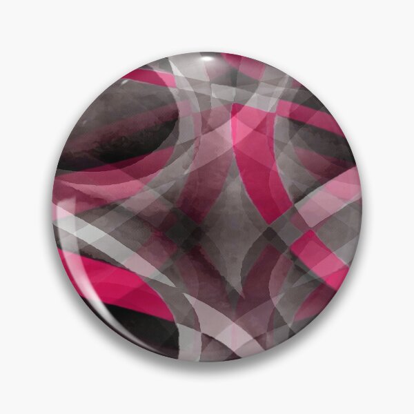 Item preview, Eighties Rose Pink On Grey Abstract Curve Pattern designed and sold by taiche.