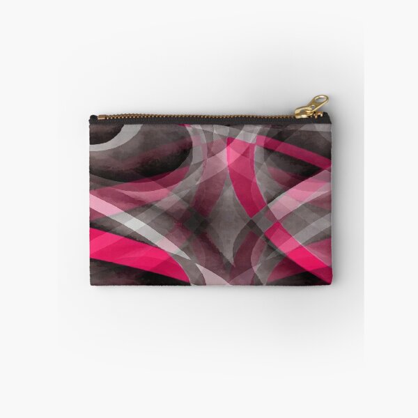 Item preview, Eighties Rose Pink On Grey Abstract Curve Pattern designed and sold by taiche.