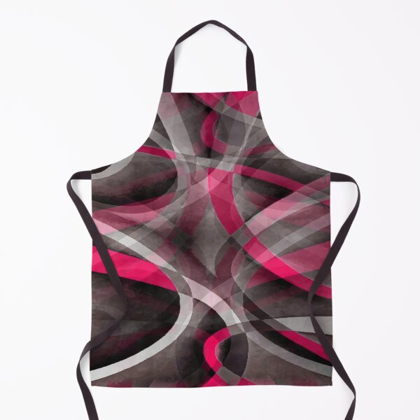 Item preview, Eighties Rose Pink On Grey Abstract Curve Pattern designed and sold by taiche.