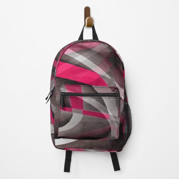 Item preview, Eighties Rose Pink On Grey Abstract Curve Pattern designed and sold by taiche.
