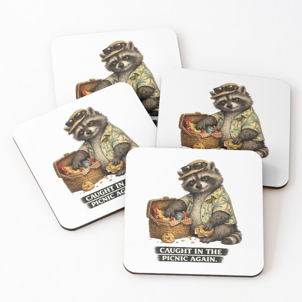 Item preview, Caught In The Picnic Again Funny Raccoon Vacation designed and sold by ByAnad.