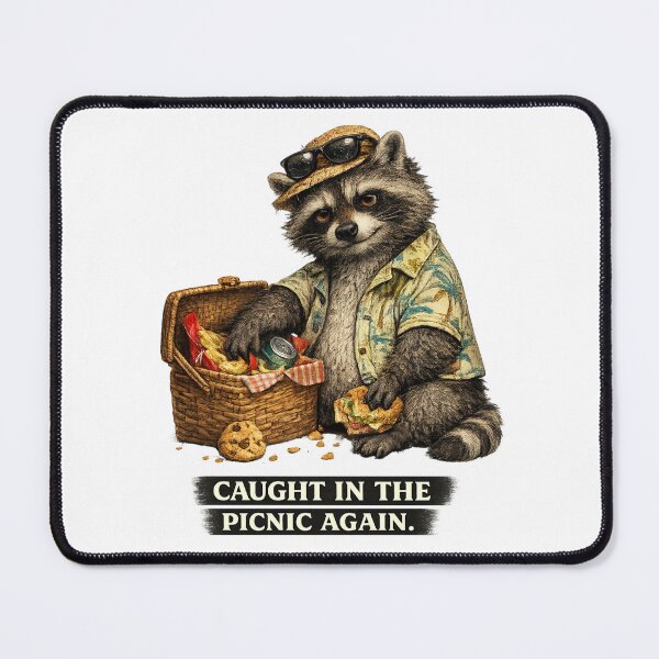 Item preview, Caught In The Picnic Again Funny Raccoon Vacation designed and sold by ByAnad.