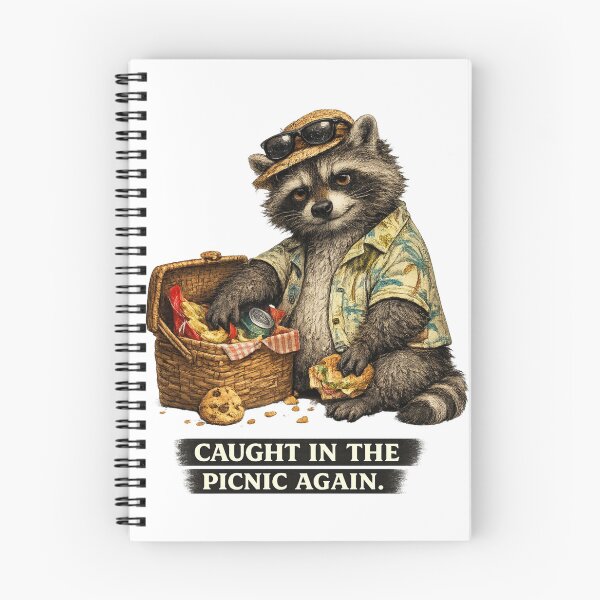 Item preview, Caught In The Picnic Again Funny Raccoon Vacation designed and sold by ByAnad.