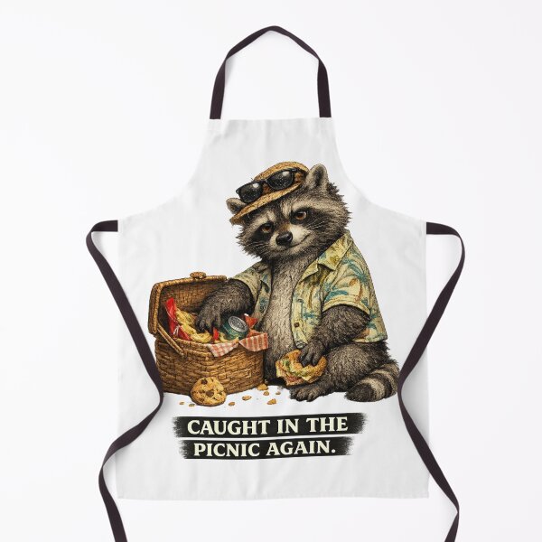 Item preview, Caught In The Picnic Again Funny Raccoon Vacation designed and sold by ByAnad.