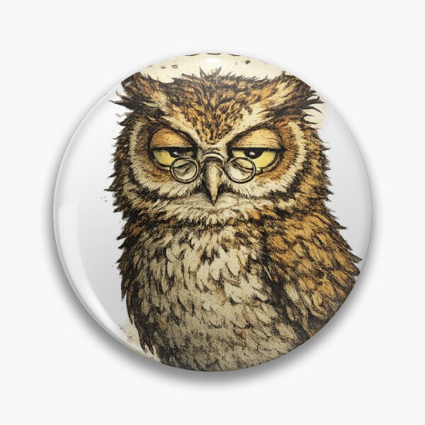 Item preview, Confused Grumpy Owl Question Marks Funny Art – Sarcastic Glasses Owl Humor | Owl Lover Gift designed and sold by irfanshikh.