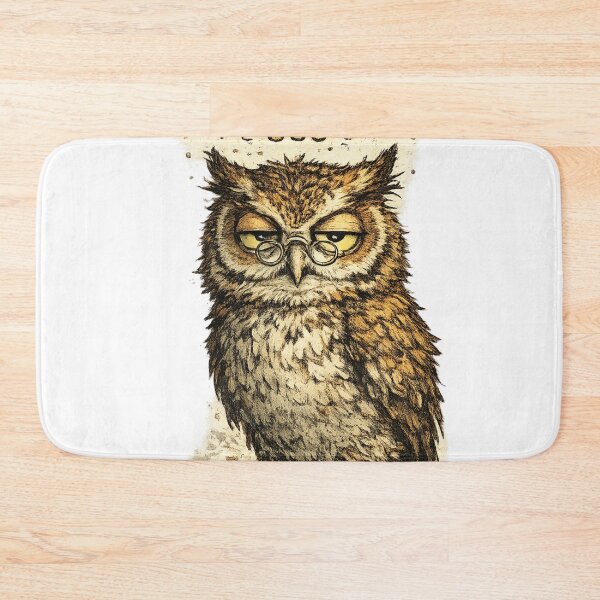 Item preview, Confused Grumpy Owl Question Marks Funny Art – Sarcastic Glasses Owl Humor | Owl Lover Gift designed and sold by irfanshikh.