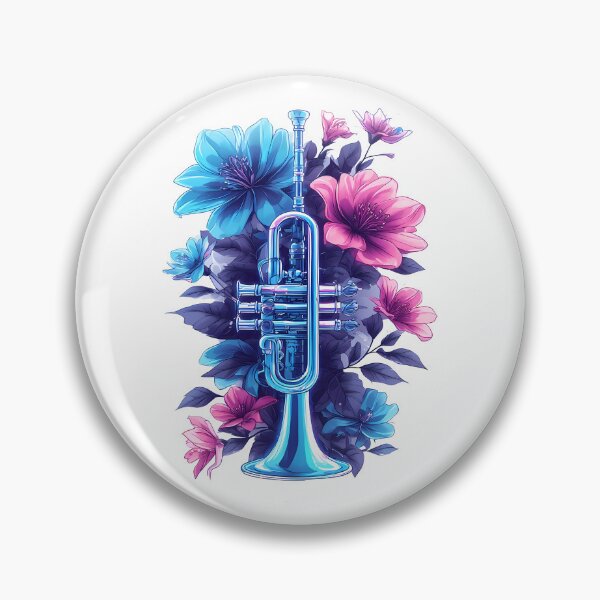 Item preview, Cyber Floral Trumpet   - World Music Day designed and sold by Art-Arcade6.