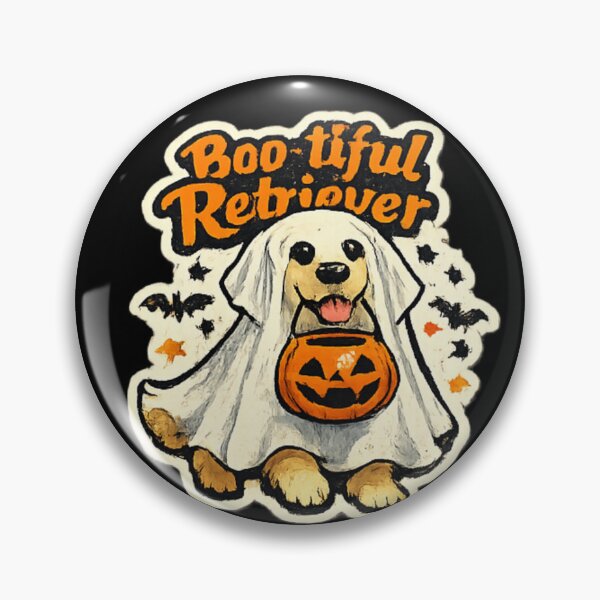 Item preview, Boo-tiful Retriever Ghost Dog Halloween Cute Golden Retriever Sticker designed and sold by PoojaArtLab.