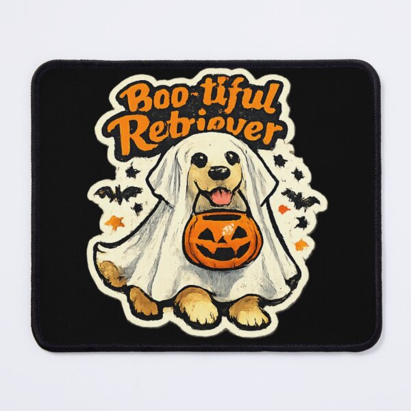 Item preview, Boo-tiful Retriever Ghost Dog Halloween Cute Golden Retriever Sticker designed and sold by PoojaArtLab.