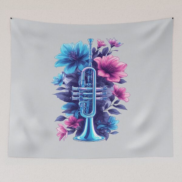 Item preview, Cyber Floral Trumpet   - World Music Day designed and sold by Art-Arcade6.