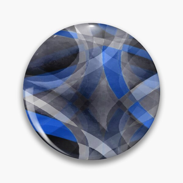 Item preview, Eighties Mid Blue On Grey Abstract Curve Pattern designed and sold by taiche.