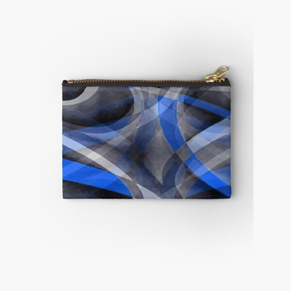 Item preview, Eighties Mid Blue On Grey Abstract Curve Pattern designed and sold by taiche.