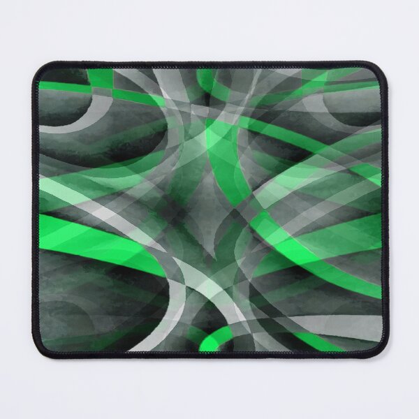Item preview, Eighties Green On Grey Abstract Curve Pattern designed and sold by taiche.