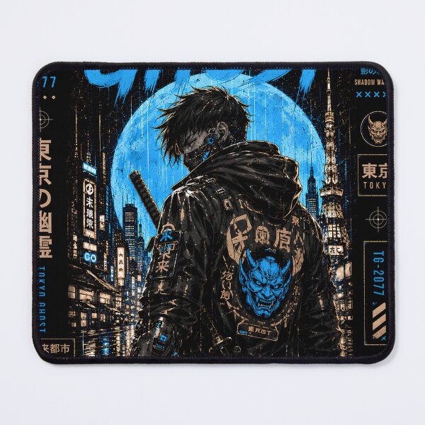 Item preview, Cyberpunk Tokyo Ghost - Urban Samurai Ninja & Oni Mask designed and sold by saamessart.