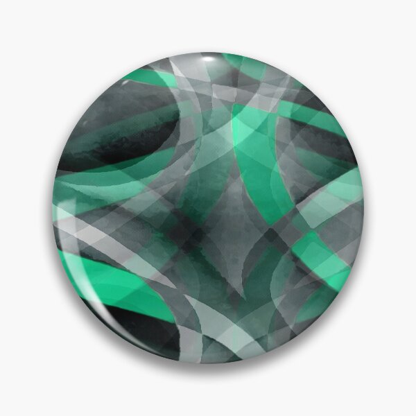 Item preview, Eighties Aqua Green On Grey Abstract Curve Pattern designed and sold by taiche.