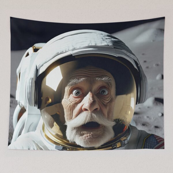 Item preview, Old Man in a space suit on the moon designed and sold by Colin Bentham.