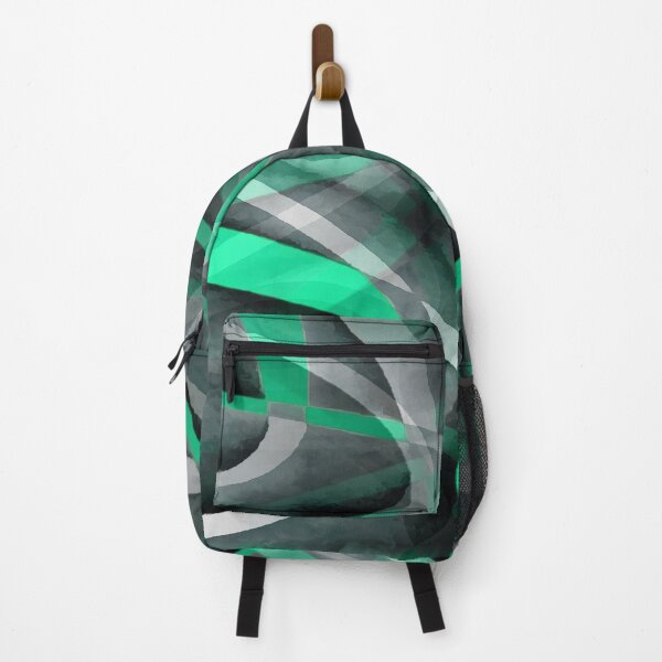 Item preview, Eighties Aqua Green On Grey Abstract Curve Pattern designed and sold by taiche.