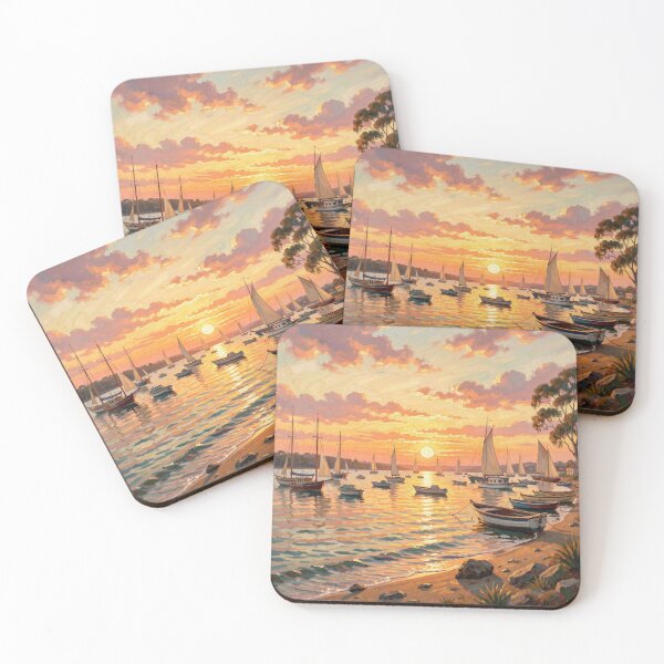 Artikelvorschau, Küstensee bei Sonnenaufgang entworfen und verkauft von Kirrindy Designs.