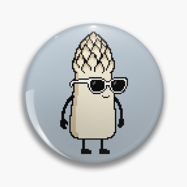 Item preview, Asparagus white Pixel designed and sold by White Rim Mates.