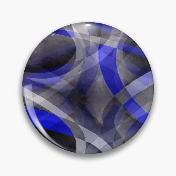 Item preview, Eighties Bright Royal Blue On Grey Abstract Curve Pattern designed and sold by taiche.