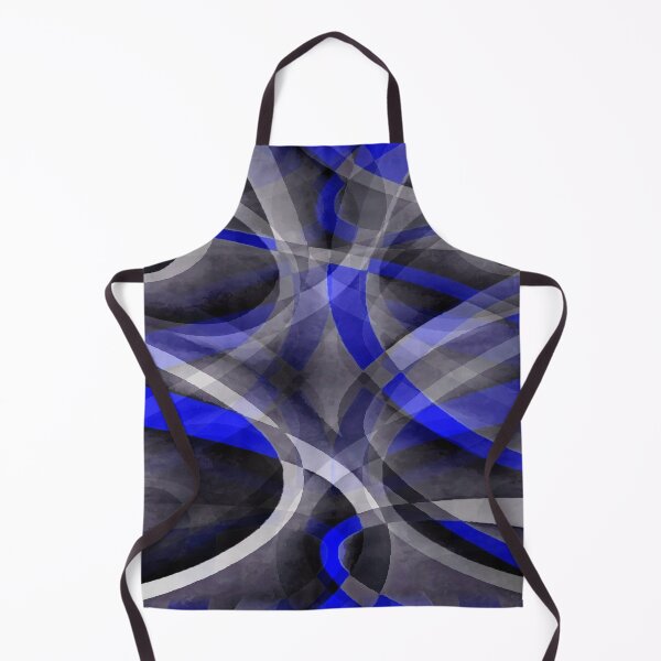 Item preview, Eighties Bright Royal Blue On Grey Abstract Curve Pattern designed and sold by taiche.