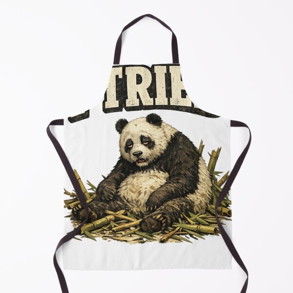 Item preview, I Tried Exhausted Panda Bamboo Funny Art – Relatable Tired Humor | Funny Gift for Students designed and sold by irfanshikh.