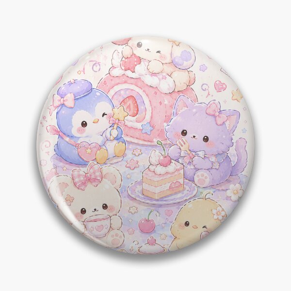 Item preview, Pastel Cloud Friends ☁️⭐ Kawaii Animal Print designed and sold by StarbunStudio.