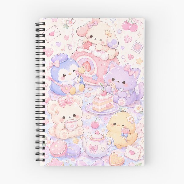 Item preview, Pastel Cloud Friends ☁️⭐ Kawaii Animal Print designed and sold by StarbunStudio.