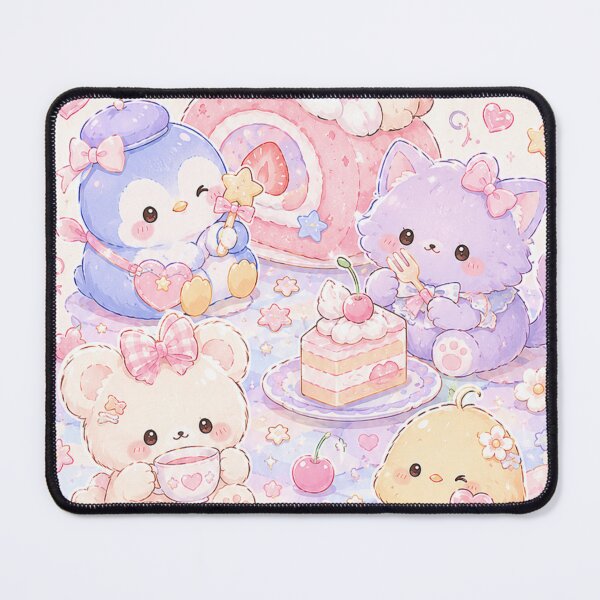 Item preview, Pastel Cloud Friends ☁️⭐ Kawaii Animal Print designed and sold by StarbunStudio.