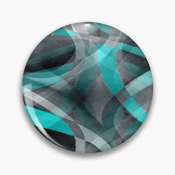Item preview, Eighties Turquoise On Grey Abstract Curve Pattern designed and sold by taiche.
