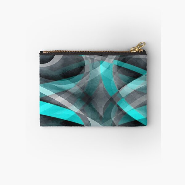 Item preview, Eighties Turquoise On Grey Abstract Curve Pattern designed and sold by taiche.