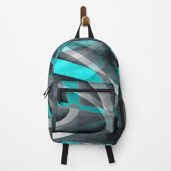 Item preview, Eighties Turquoise On Grey Abstract Curve Pattern designed and sold by taiche.